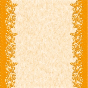 橙色蕾丝边底纹背景图片